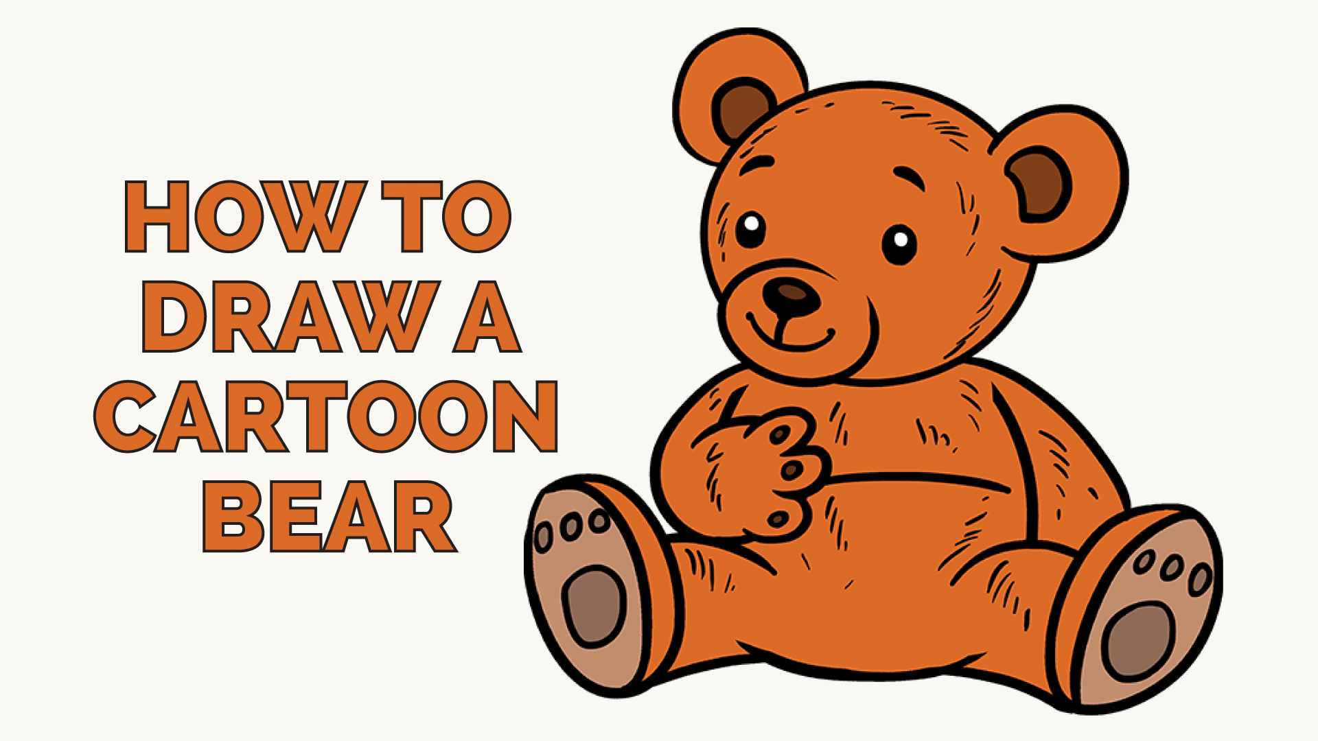 How to Draw a Cartoon Bear in a Few Easy Steps | Easy Drawing Guides