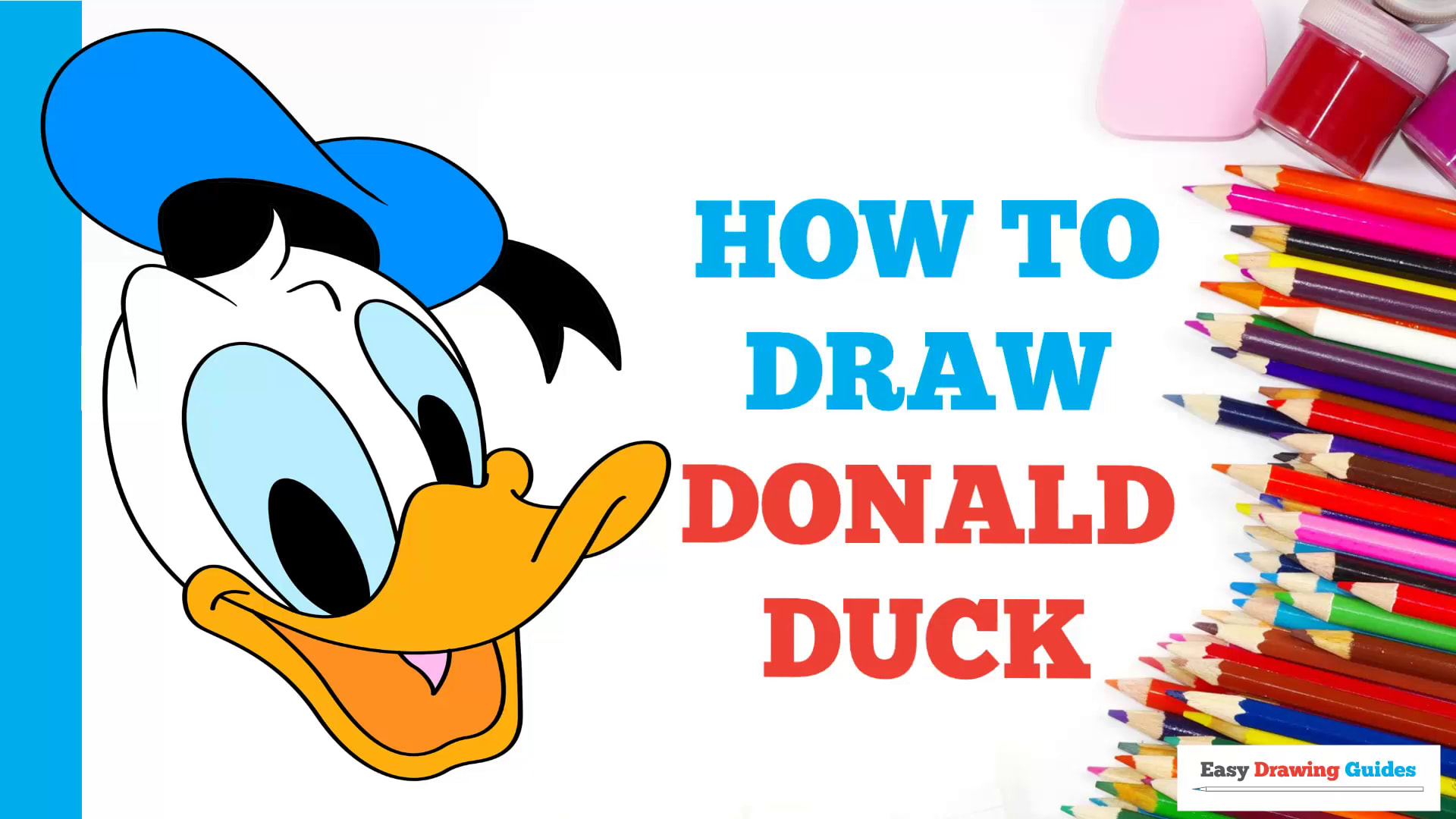 How to draw a Donald Duck Step by Step