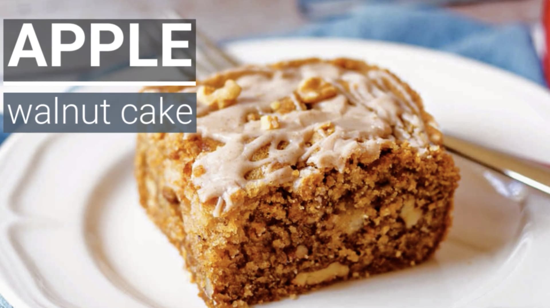 Apple walnut cake with honey - easy and super moist! (video)