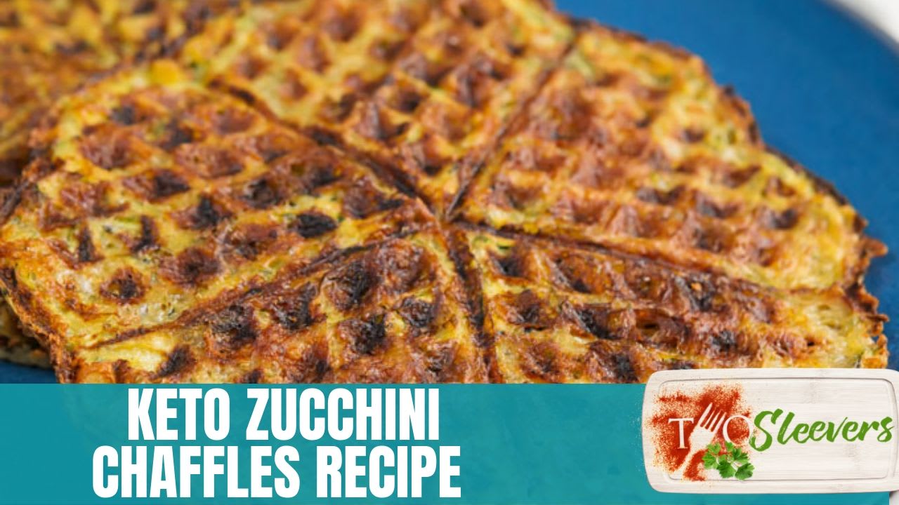 Keto Zucchini Chaffle Recipe + Video - TwoSleevers
