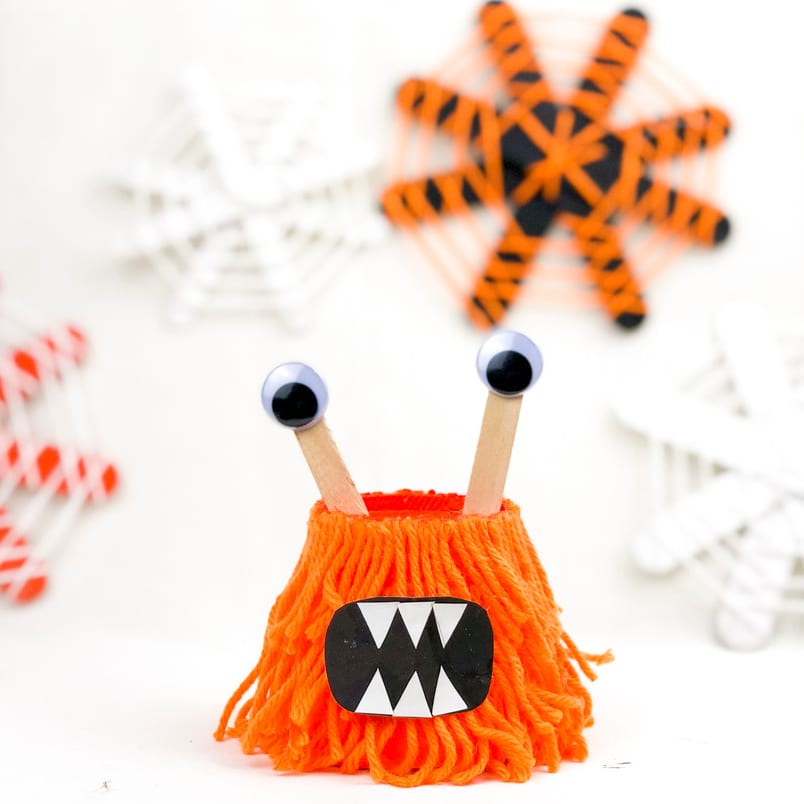 Monster craft- Easy monster craft idea for Halloween with paper straws for  preschoolers 