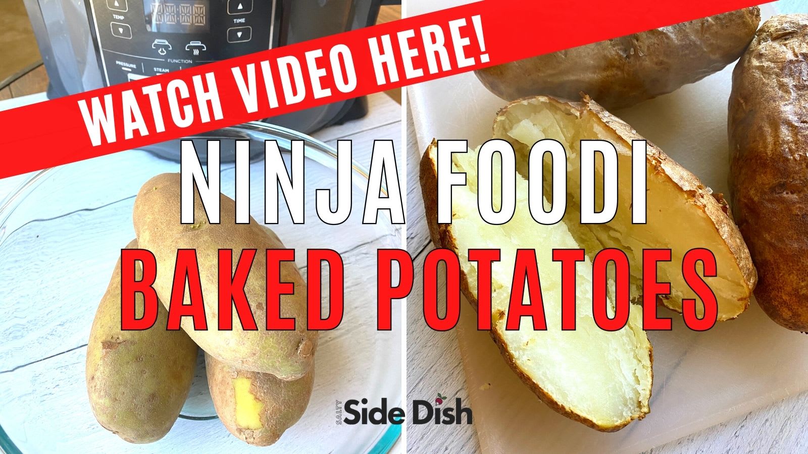 Ninja Foodi Air Fried Baked Potatoes