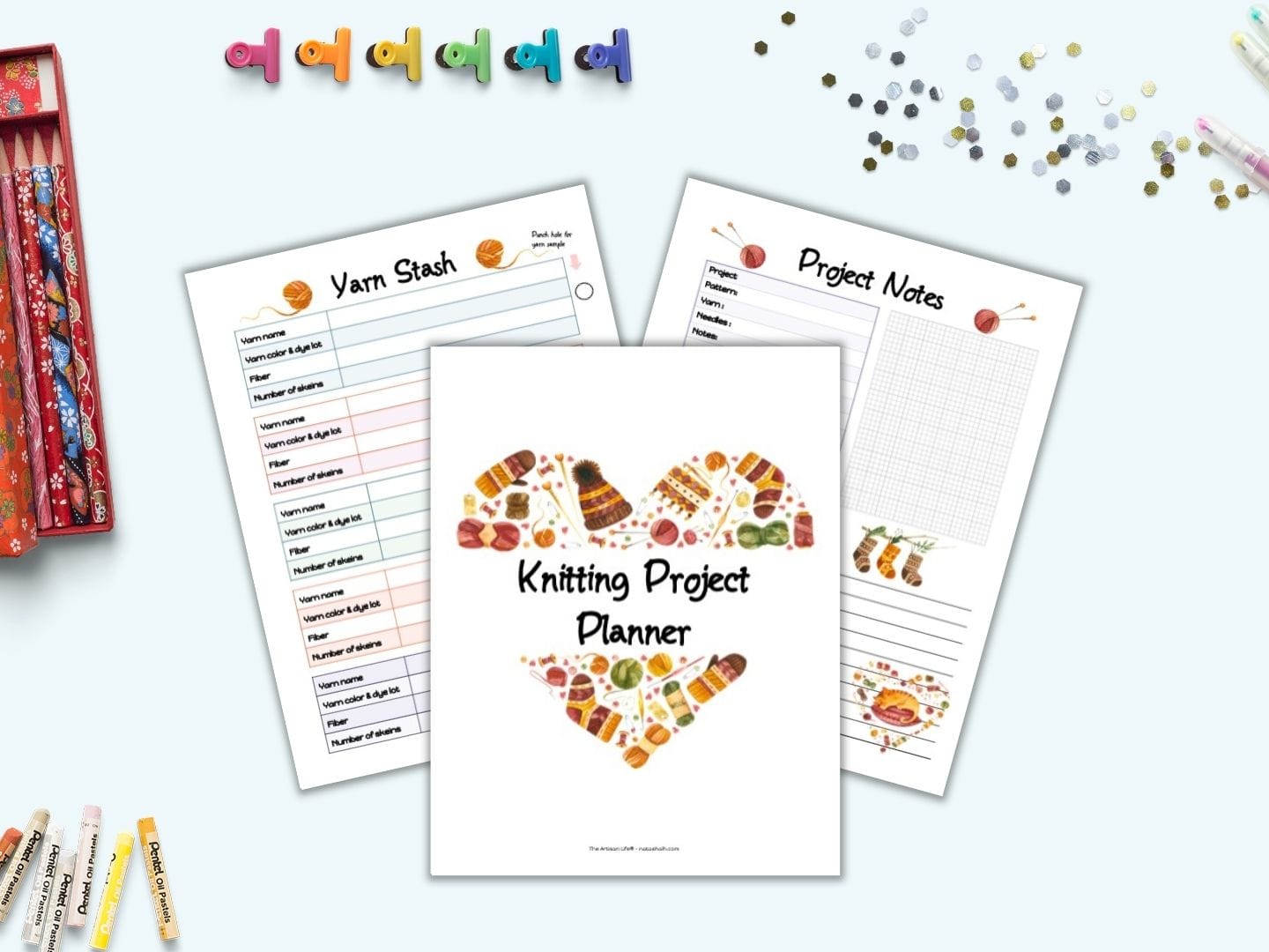 Knitting Journal and Organizer - Printable · Nourish and Nestle