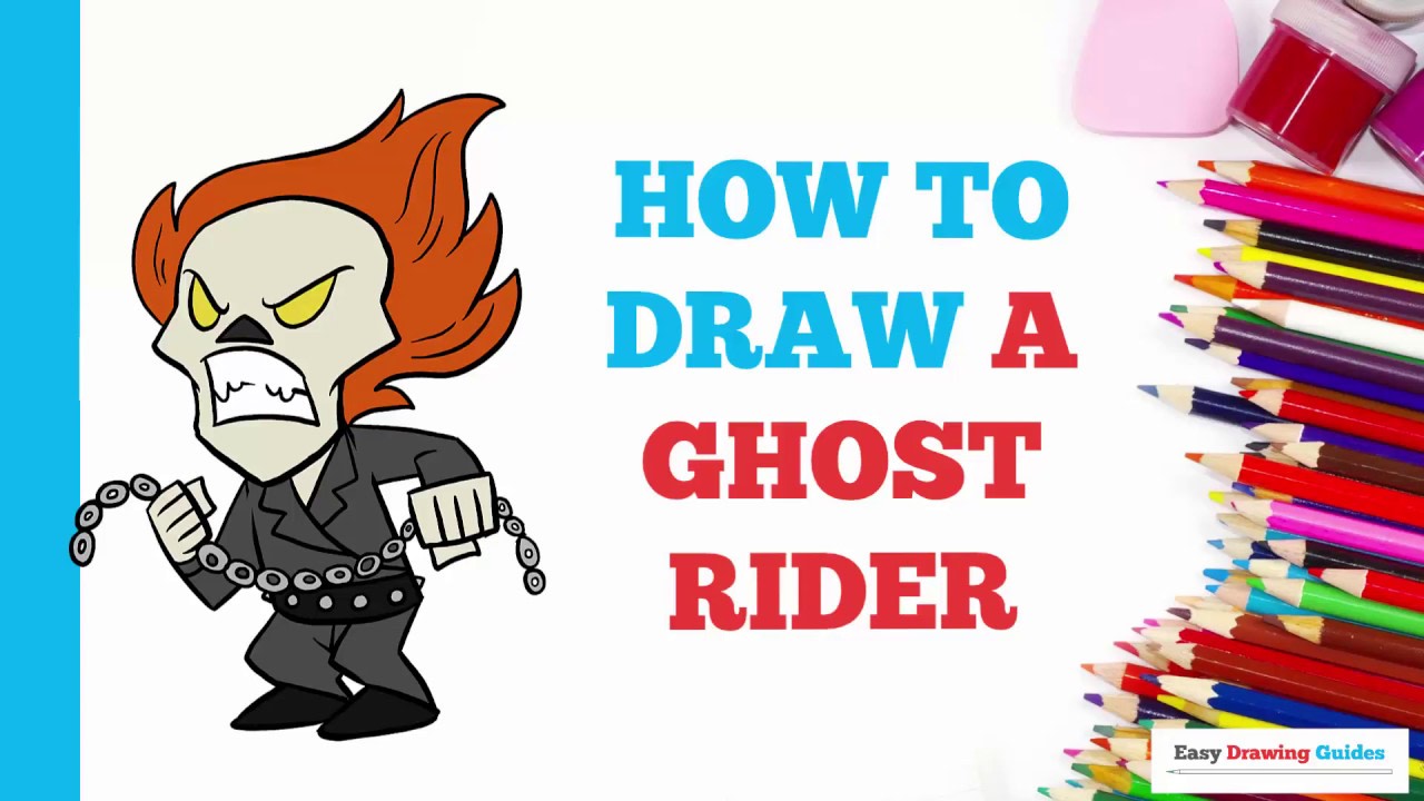 How to Draw a Ghost Rider - Really Easy Drawing Tutorial