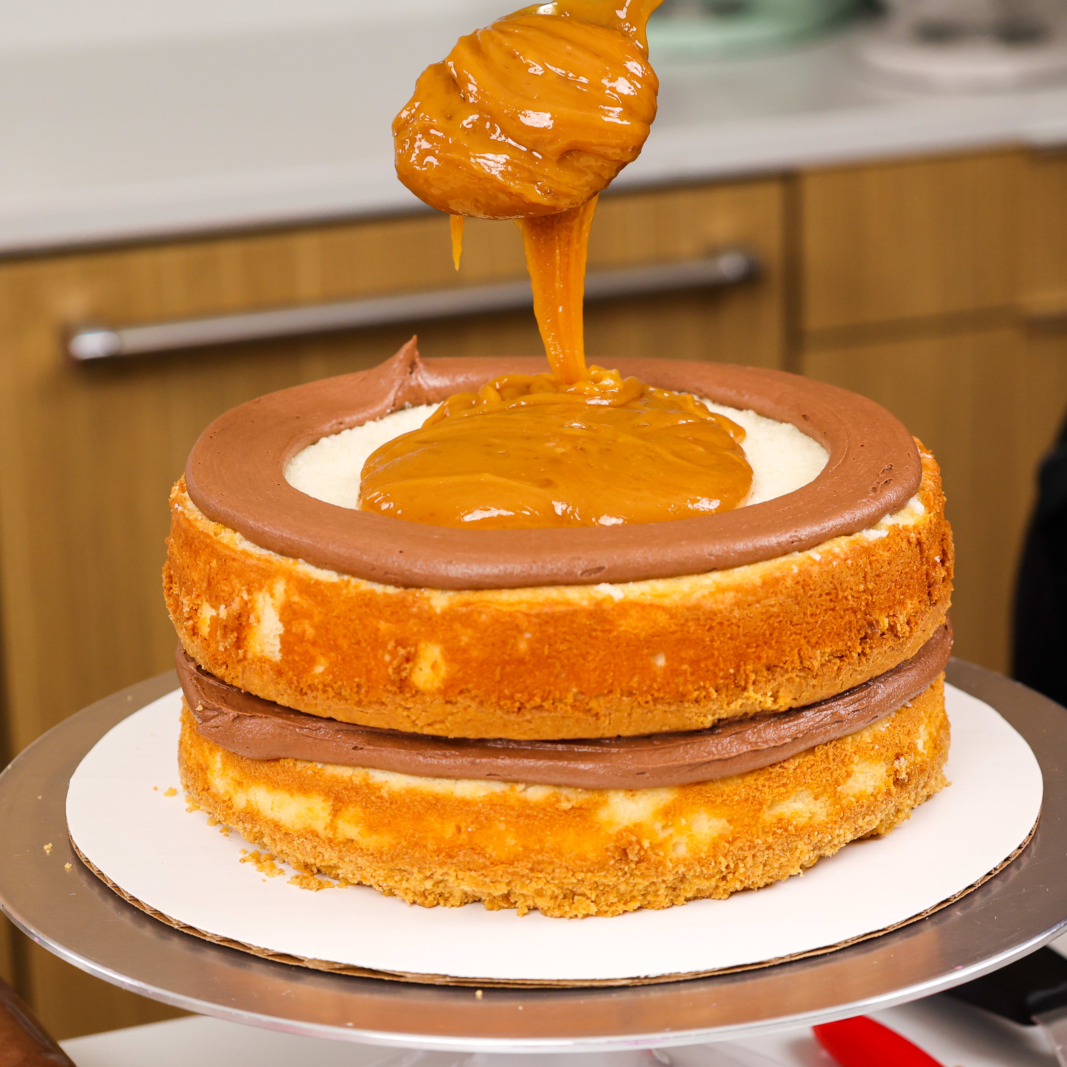 Banana Cake with Caramel Filling - Crazy for Crust