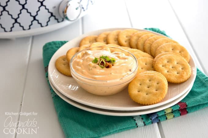 Crockpot Cheese Dip - Amanda's Cookin' - Dips & Spreads
