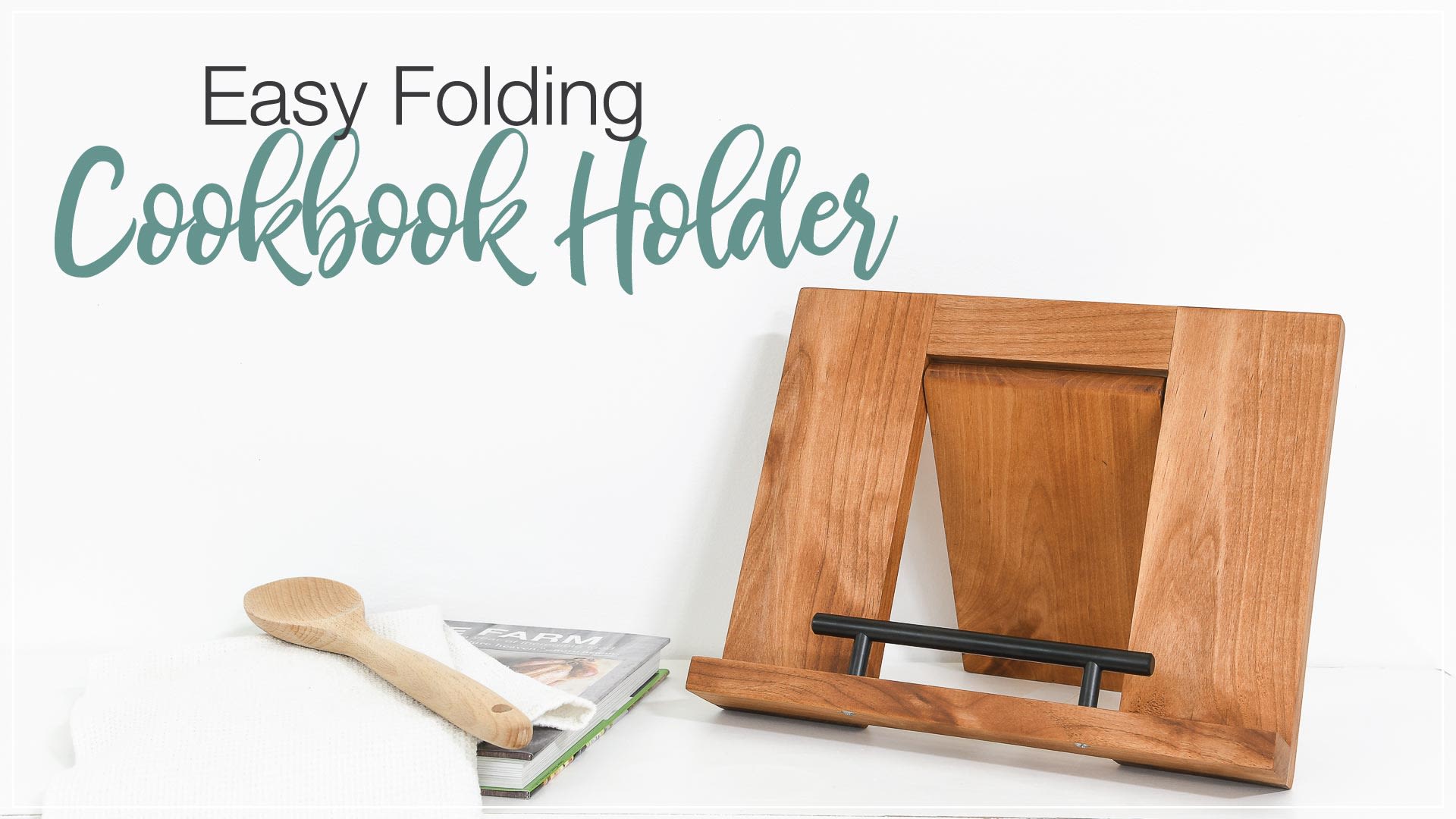 Easy to Build DIY Cookbook Stand - Houseful of Handmade