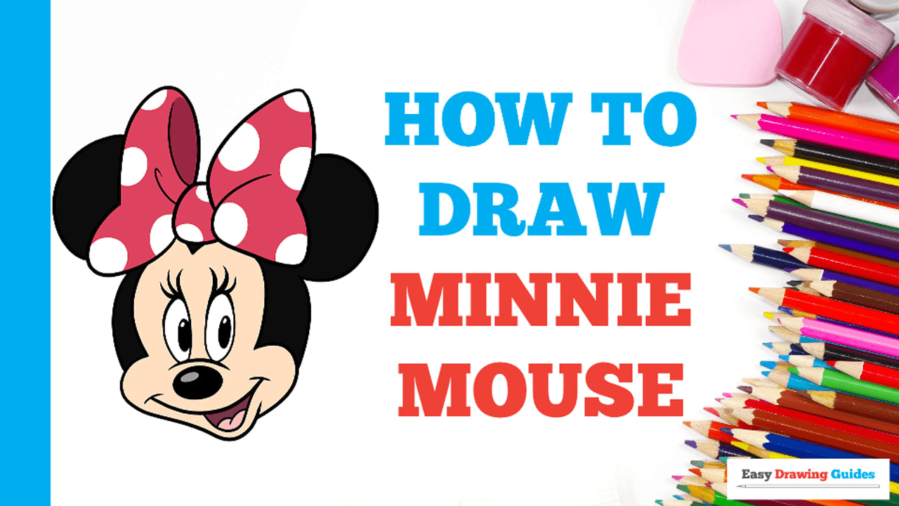 A Pretty Talent Blog: Drawing Minnie Mouse's Complete Body Step by Step for  use on a card