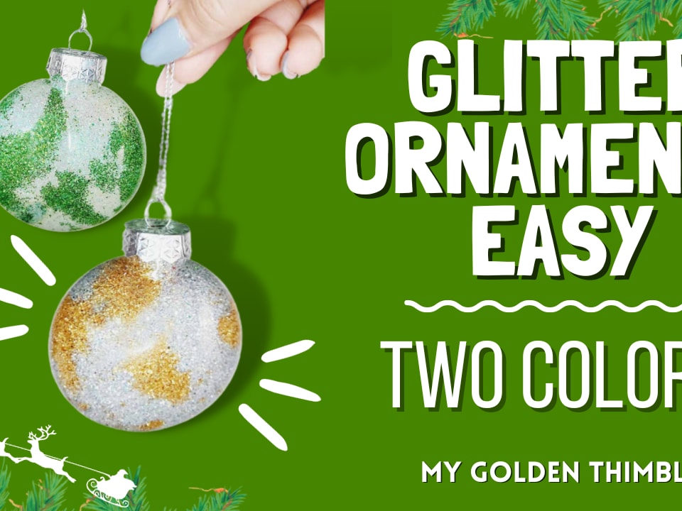 How to Make Glitter Ornaments (With Regular Glue!).
