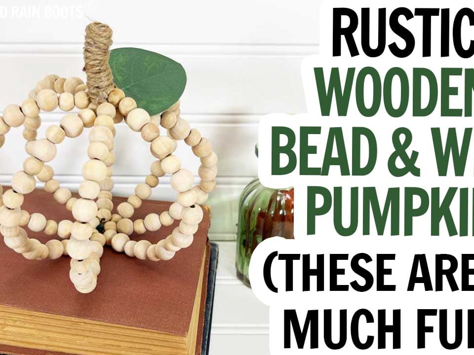 DIY Wood Bead Pumpkin - Domestically Blissful