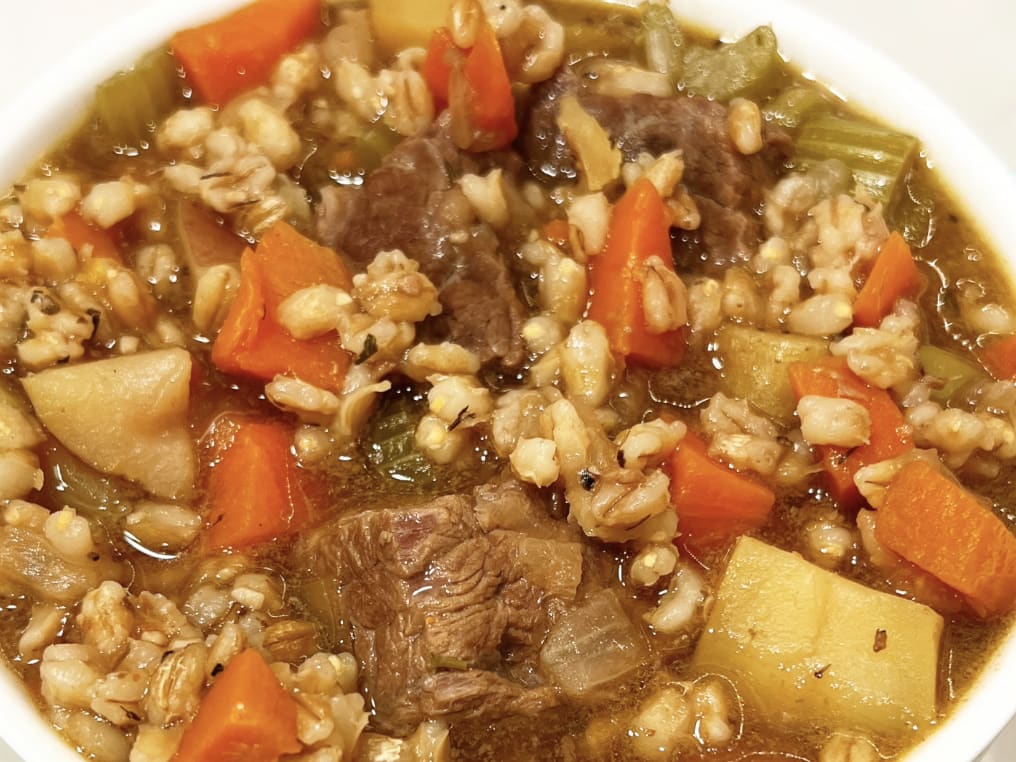 Instant Pot Beef Barley Soup - The Healthy Epicurean