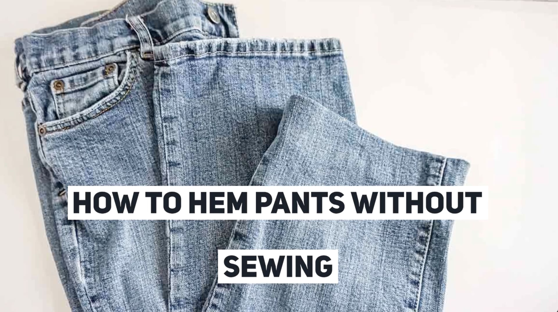 Petite Tutorial: How to Hem Jeans Without Sewing  How to hem pants, Sewing  tutorials clothes, Sewing hems