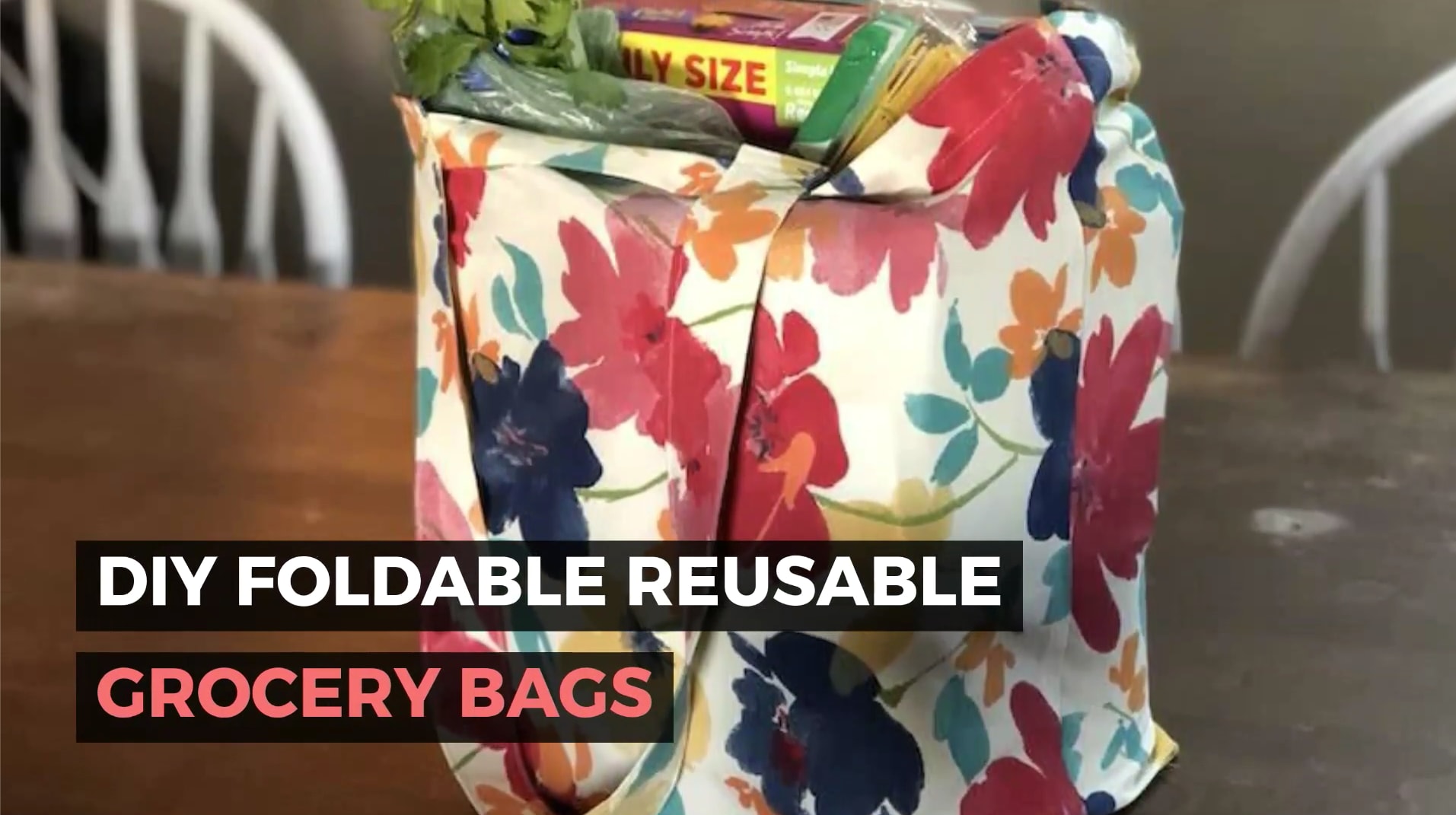 DIY eco shopping bag Tutorial  How to Make foldable grocery bag 