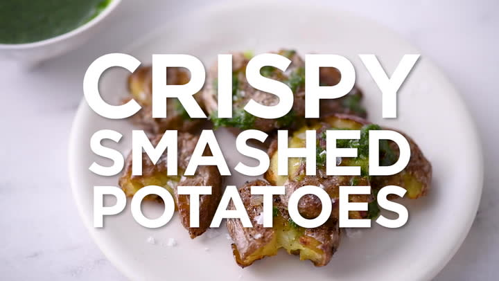 Crispy Smashed Potatoes - Bites of Beri