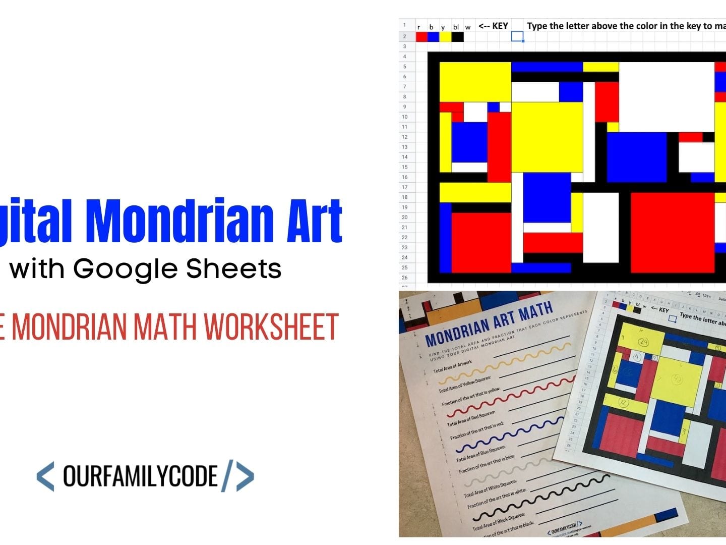 Make Mondrian Digital Art in Google Sheets