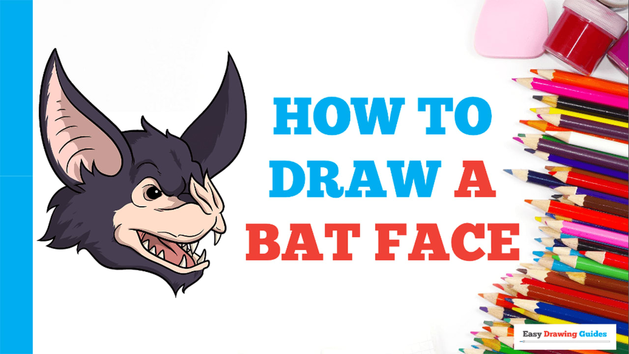 How to Draw a Bat Face - Really Easy Drawing Tutorial