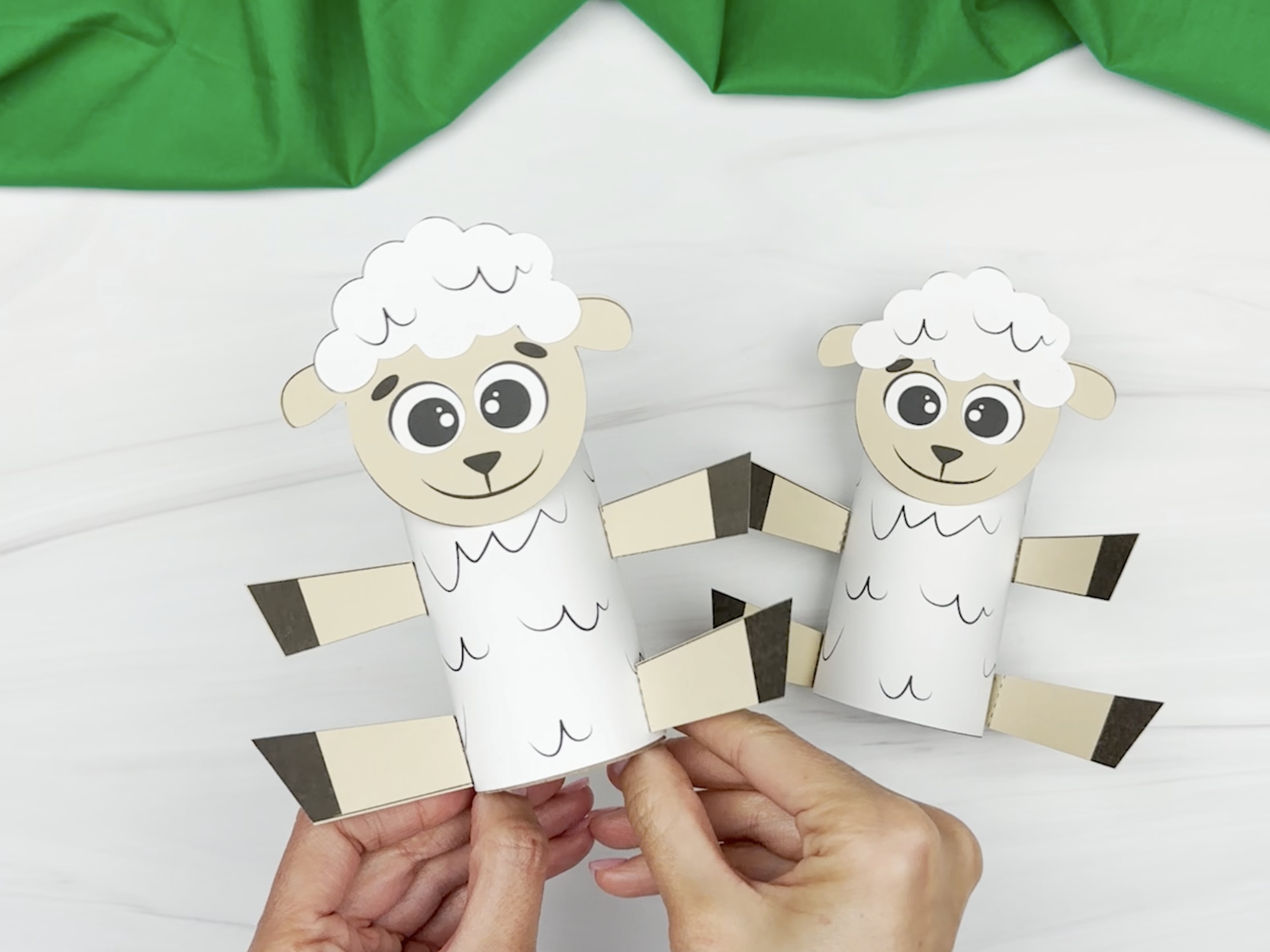 Sheep Tissue Paper Craft For Kids W/Template