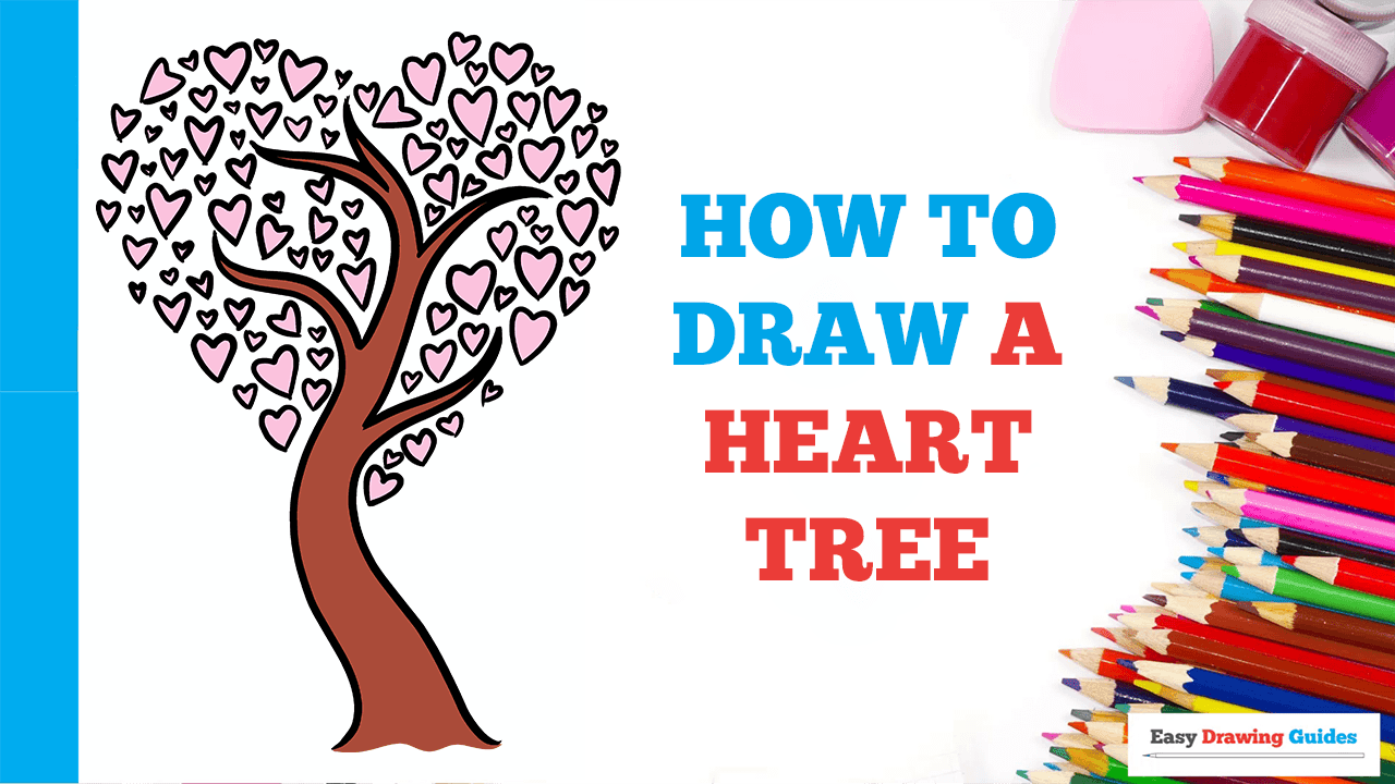 heart shaped tree drawing