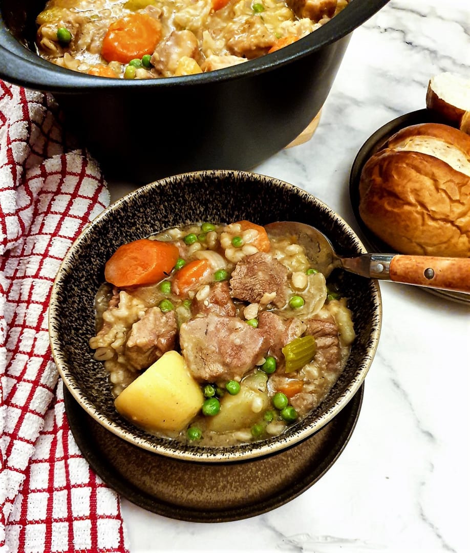 Lamb barley stew instant pot top
