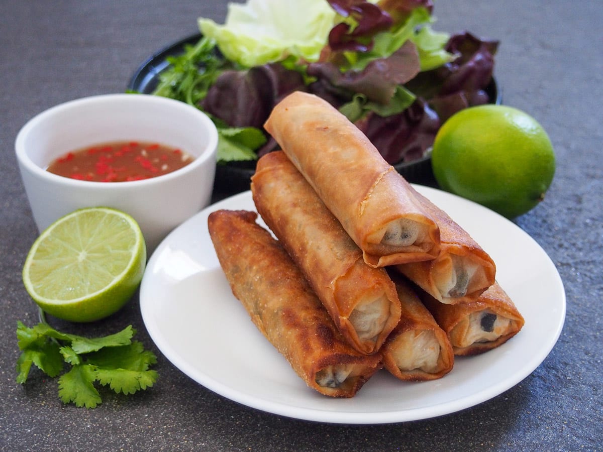 Vegetable Spring Rolls Recipe With Dipping Sauce - Delicious Table