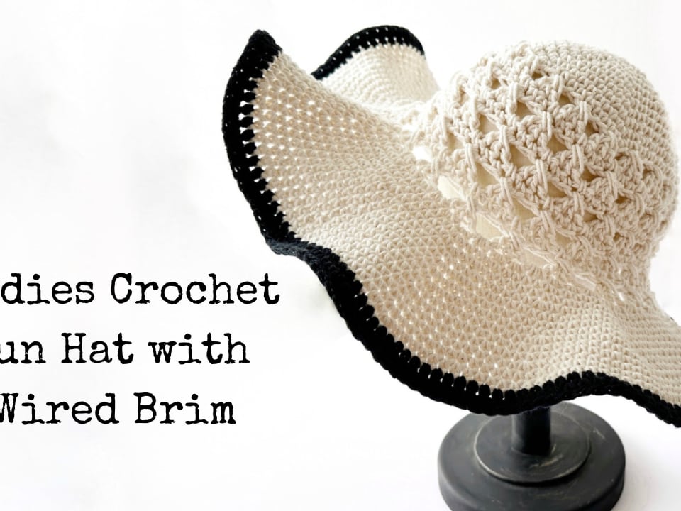 The Chloe Free Crochet Granny Stitch Sun Hat Pattern - Pretty Darn