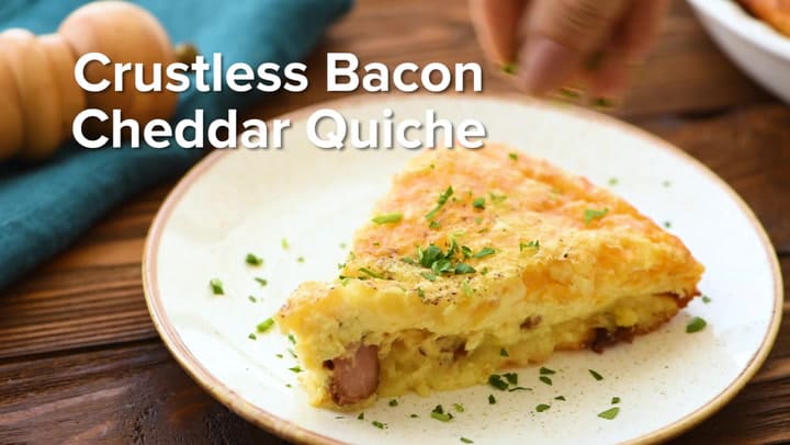 Ninja Foodi Quiche - Crustless Bacon Cheese Quiche