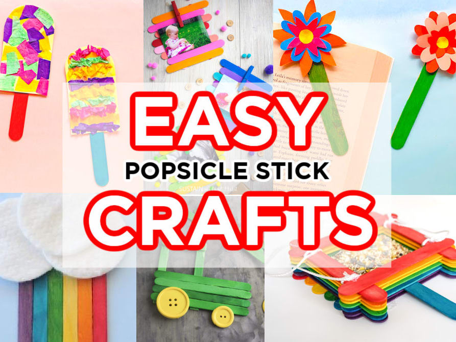 Paint sticks art materials fun and easy for children and toddlers