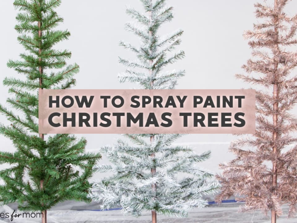 How To Spray Paint Your Christmas Tree - 5 Minutes for Mom