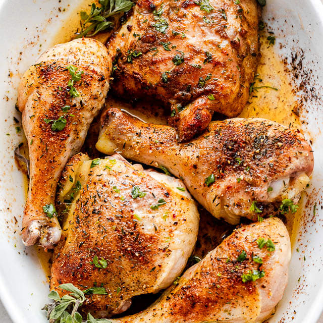 Easy Garlic Chicken Roasted in a Bag in the Oven - Searching for Spice