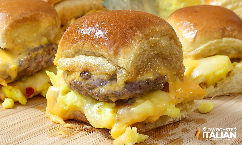 Sausage Egg and Cheese Breakfast Sliders - TSRI