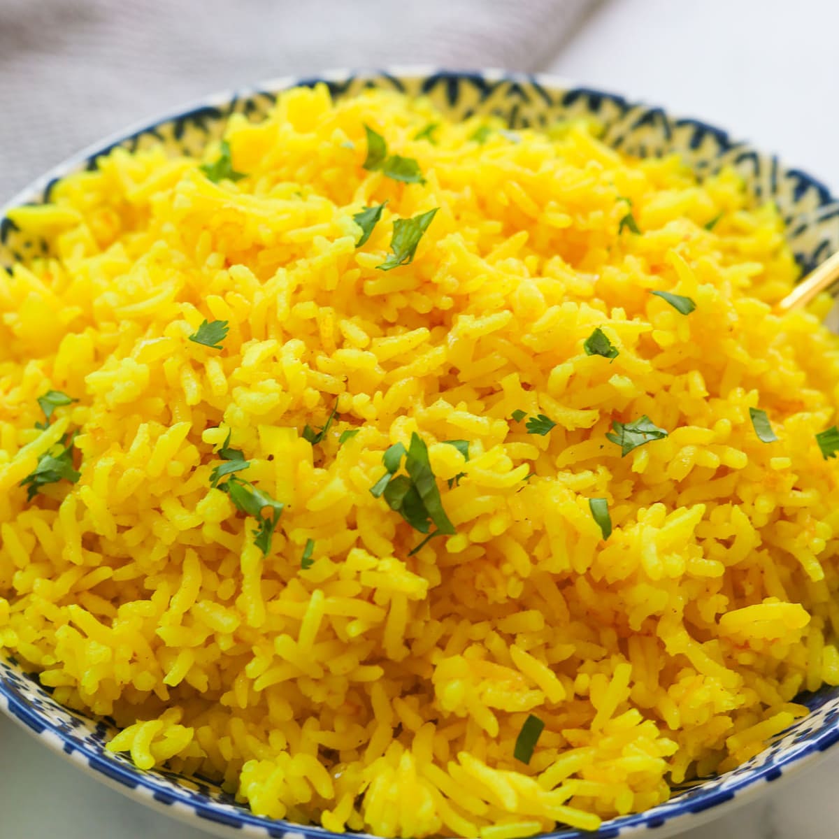 Easy Rice Cooker Turmeric (Yellow) Rice - A Peachy Plate