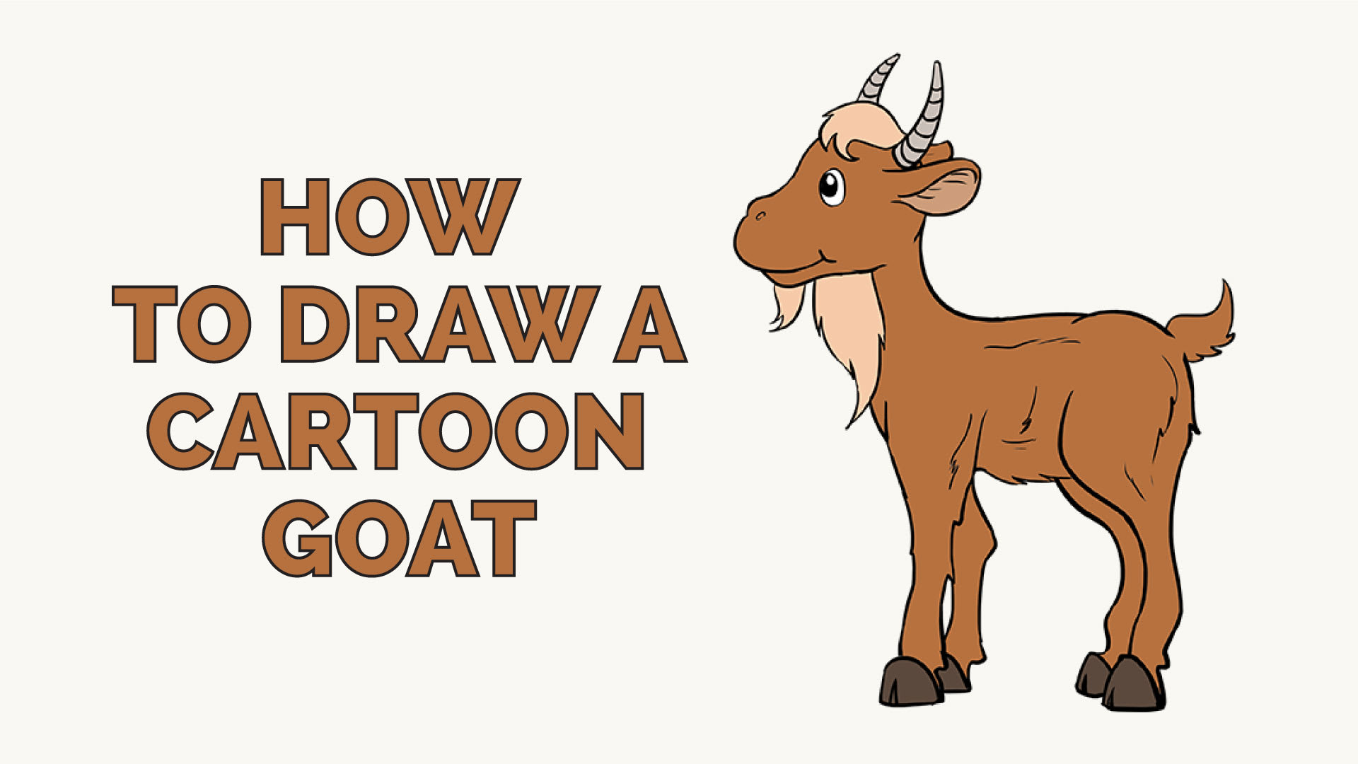How To Draw A Cartoon Goat In A Few Easy Steps | Easy Drawing Guides