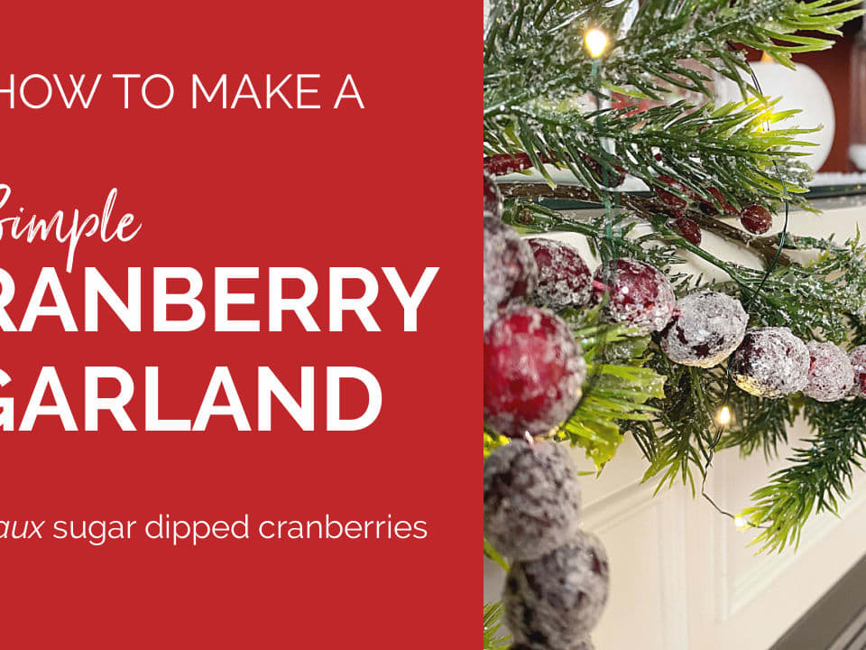 How To Make A Simple Cranberry Garland - Interior Frugalista