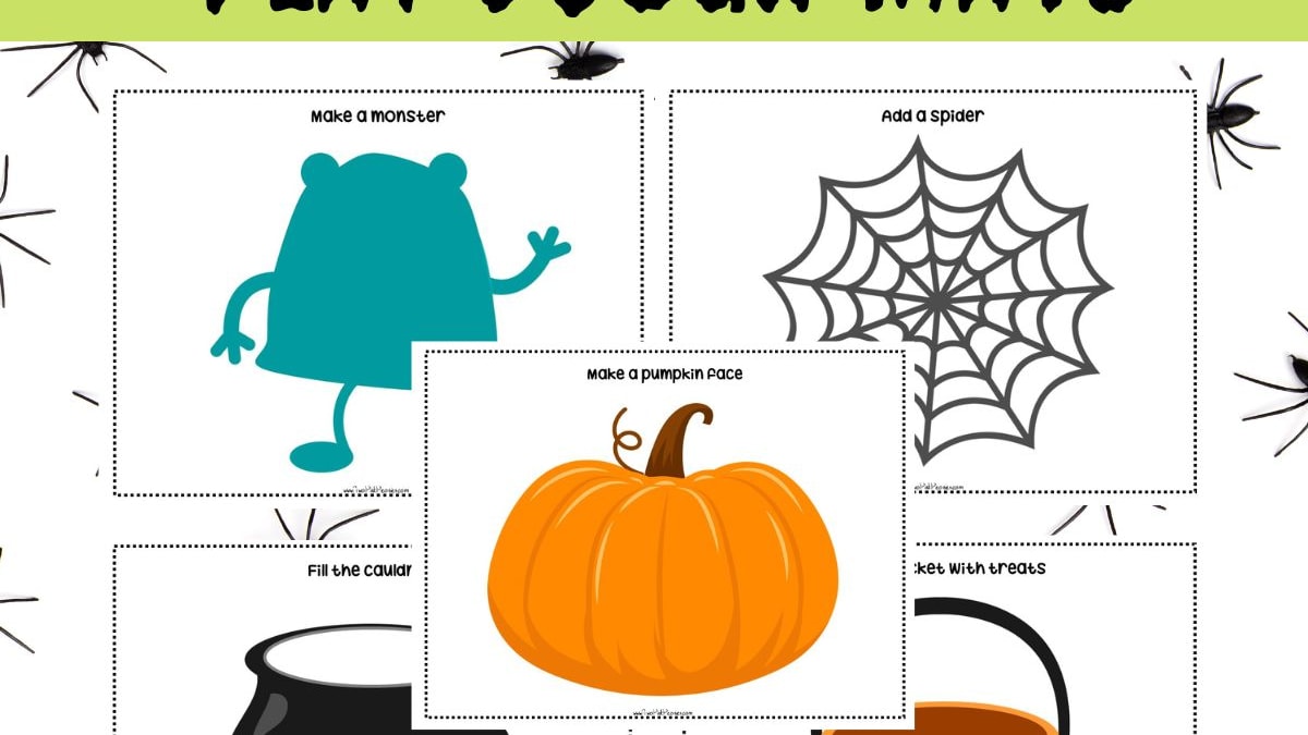 Halloween Playdough Mats Printable - Active Littles