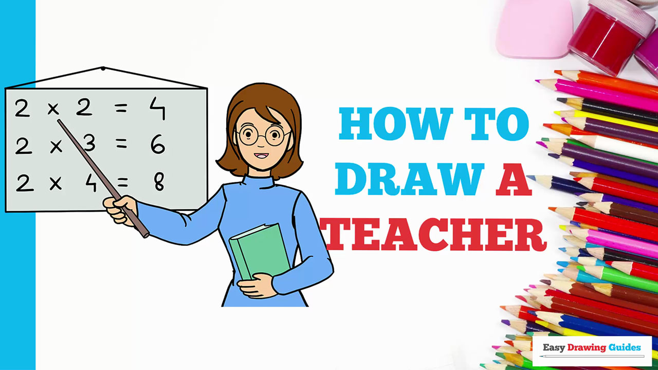 How to Draw a Teacher - Really Easy Drawing Tutorial