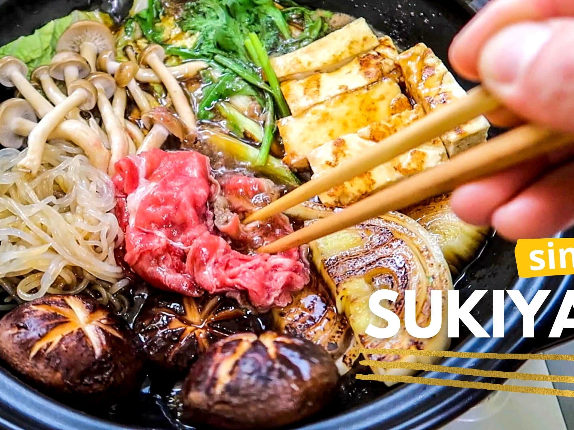 Sukiyaki (Japanese Beef Hot Pot) - Roti n Rice