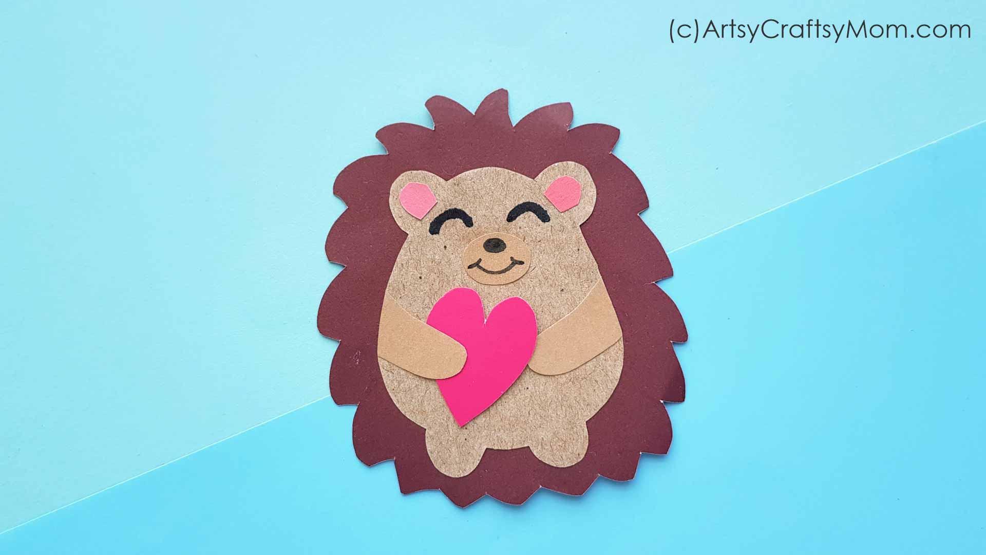 Hedgehog Valentine's Day Labels for Kids — Cute Animal Stickers