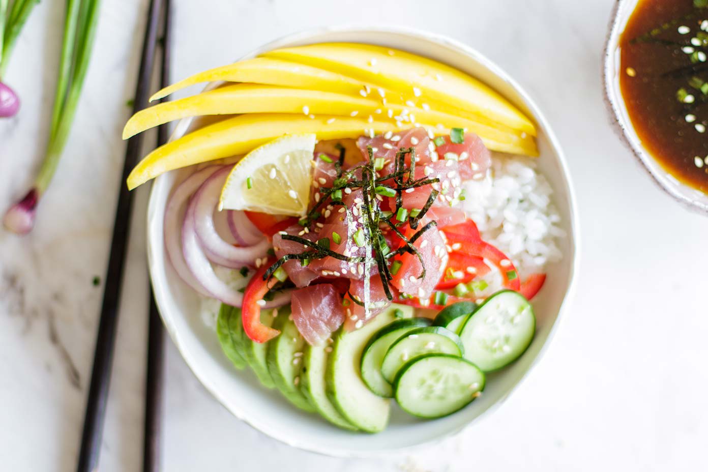 Poke Bowl Recipe - The Forked Spoon