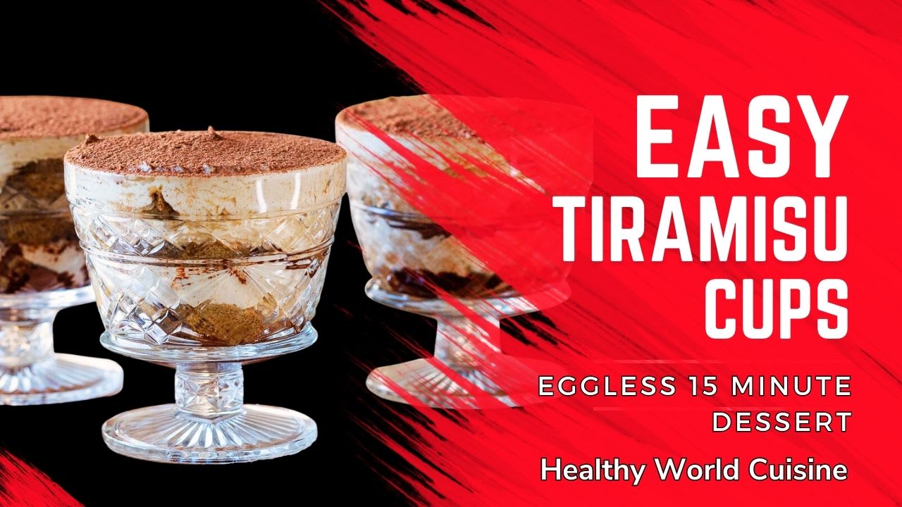Easy Eggless Baileys Tiramisu Trifle Cups