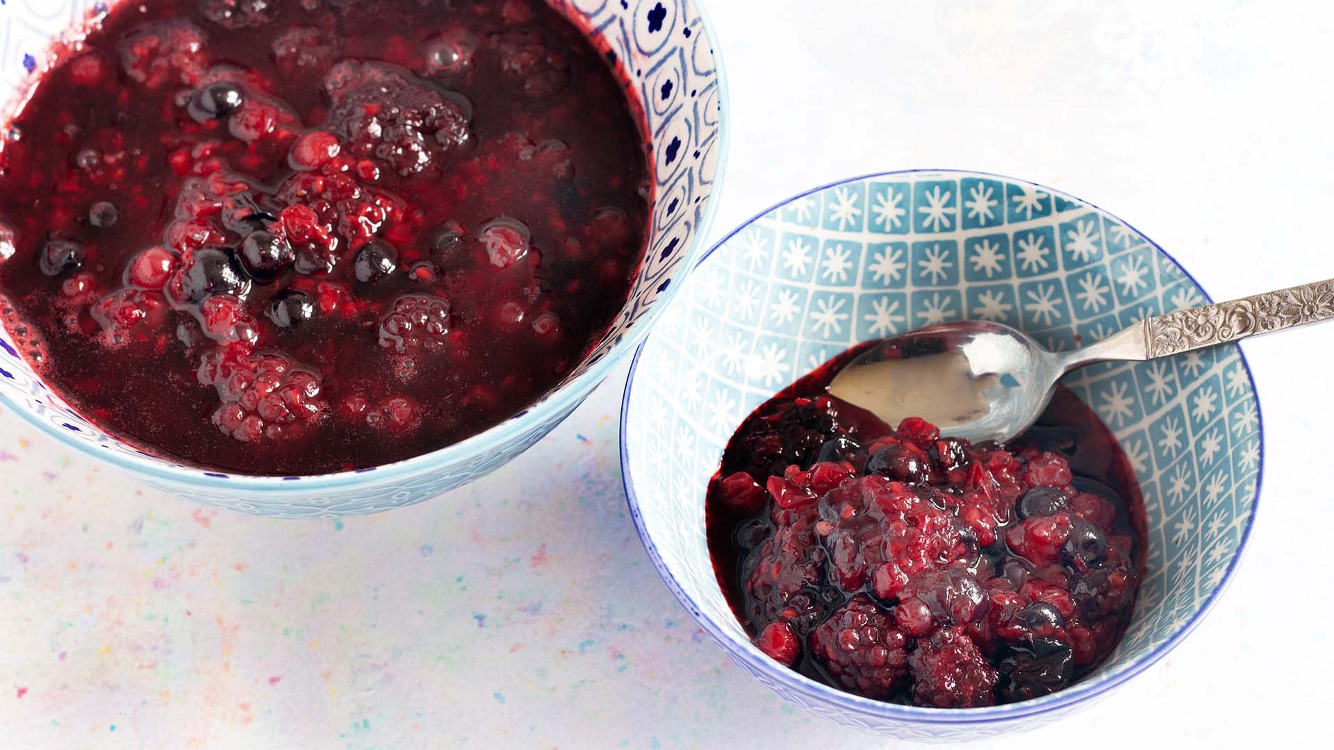 Individual summer berry compotes recipe