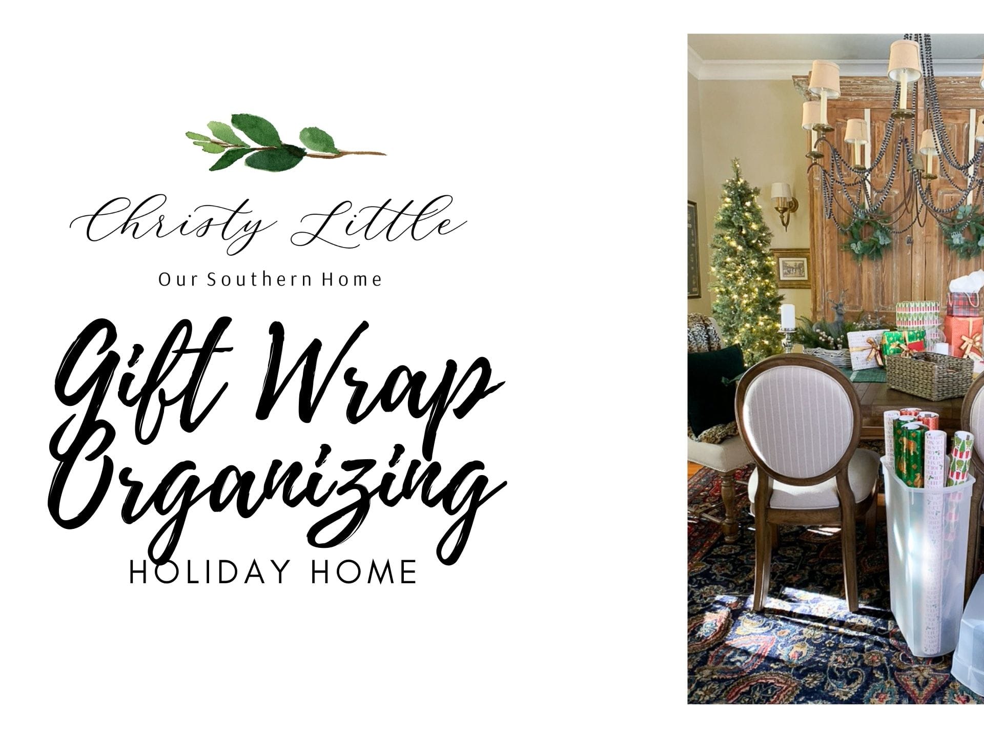 Ideas for Gift Wrap Storage - Our Southern Home