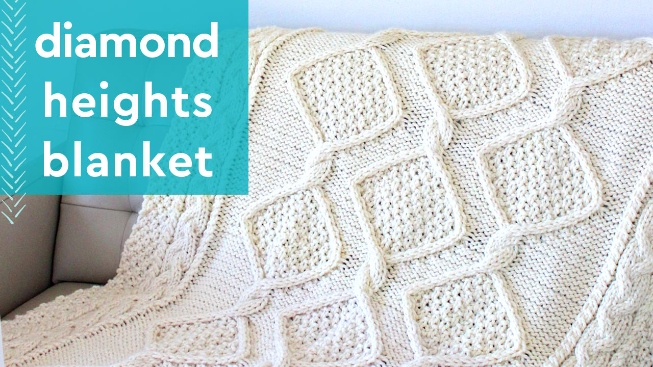 Diamond baby blanket knit pattern best sale