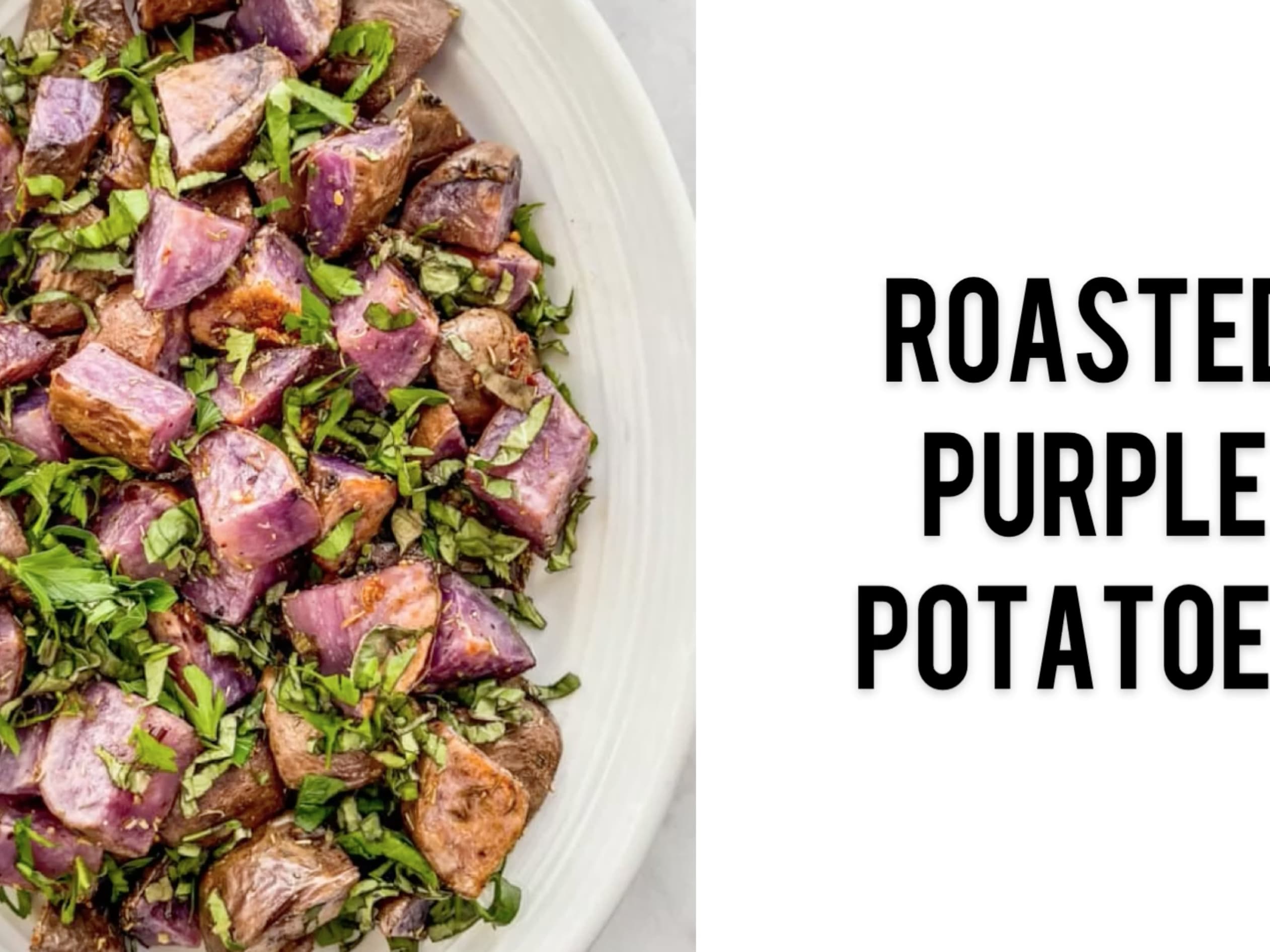 Herb Roasted Purple Potatoes - Snacking in Sneakers