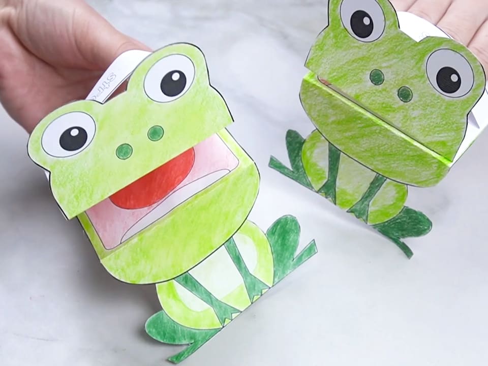 Frog puppet … | Paper bag puppets, Frog puppet, Puppets