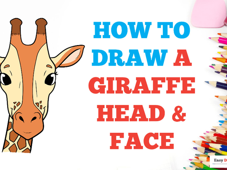 How to draw a Giraffe Head  YouTube