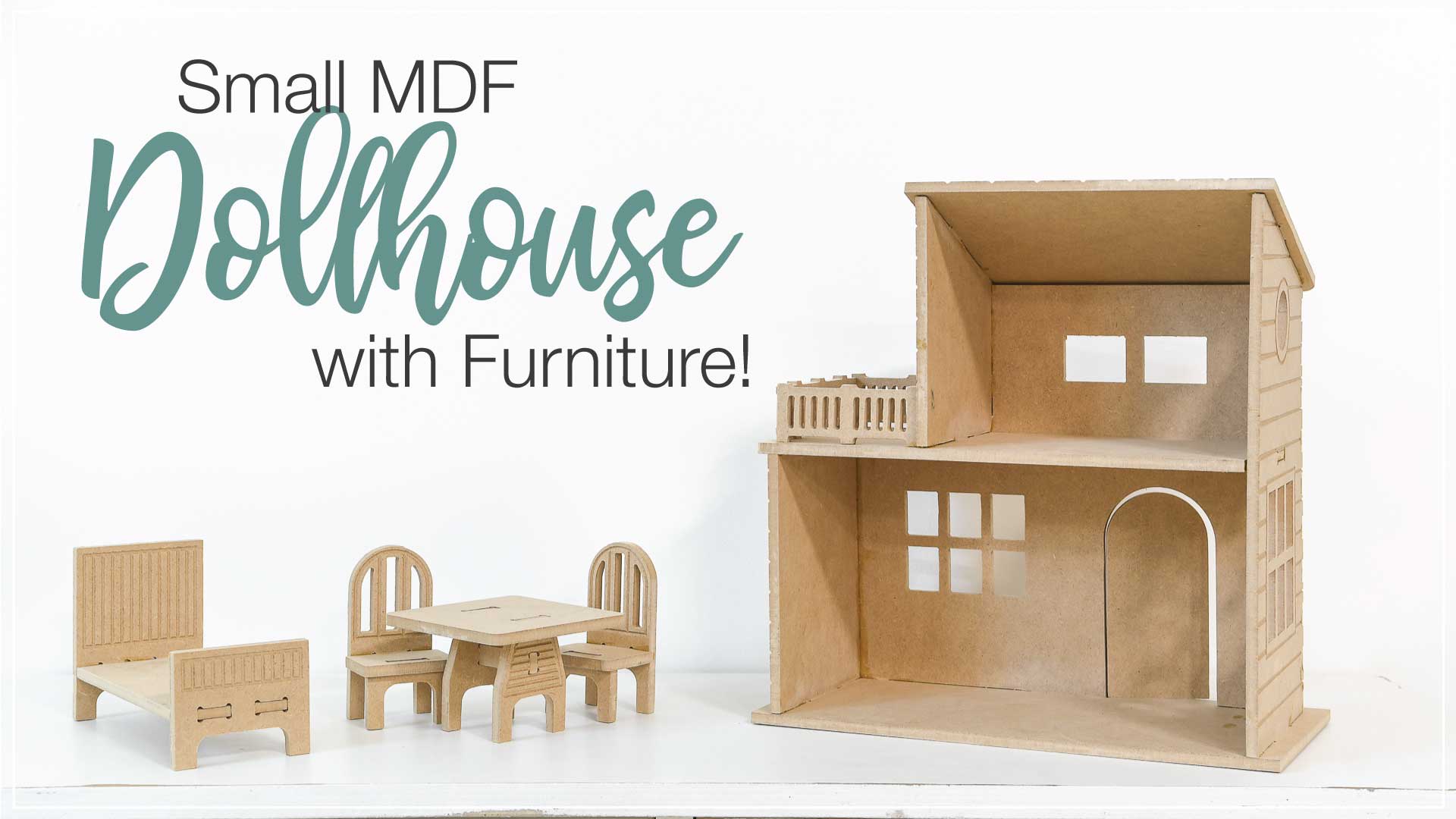 Flat Slot together design 2 Size options Wooden MDF 6mm 3D Peg Doll Houses 