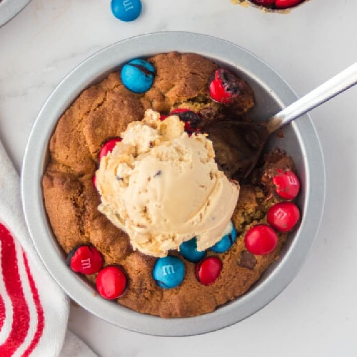 Air fryer pizookie - pre-made and homemade dough