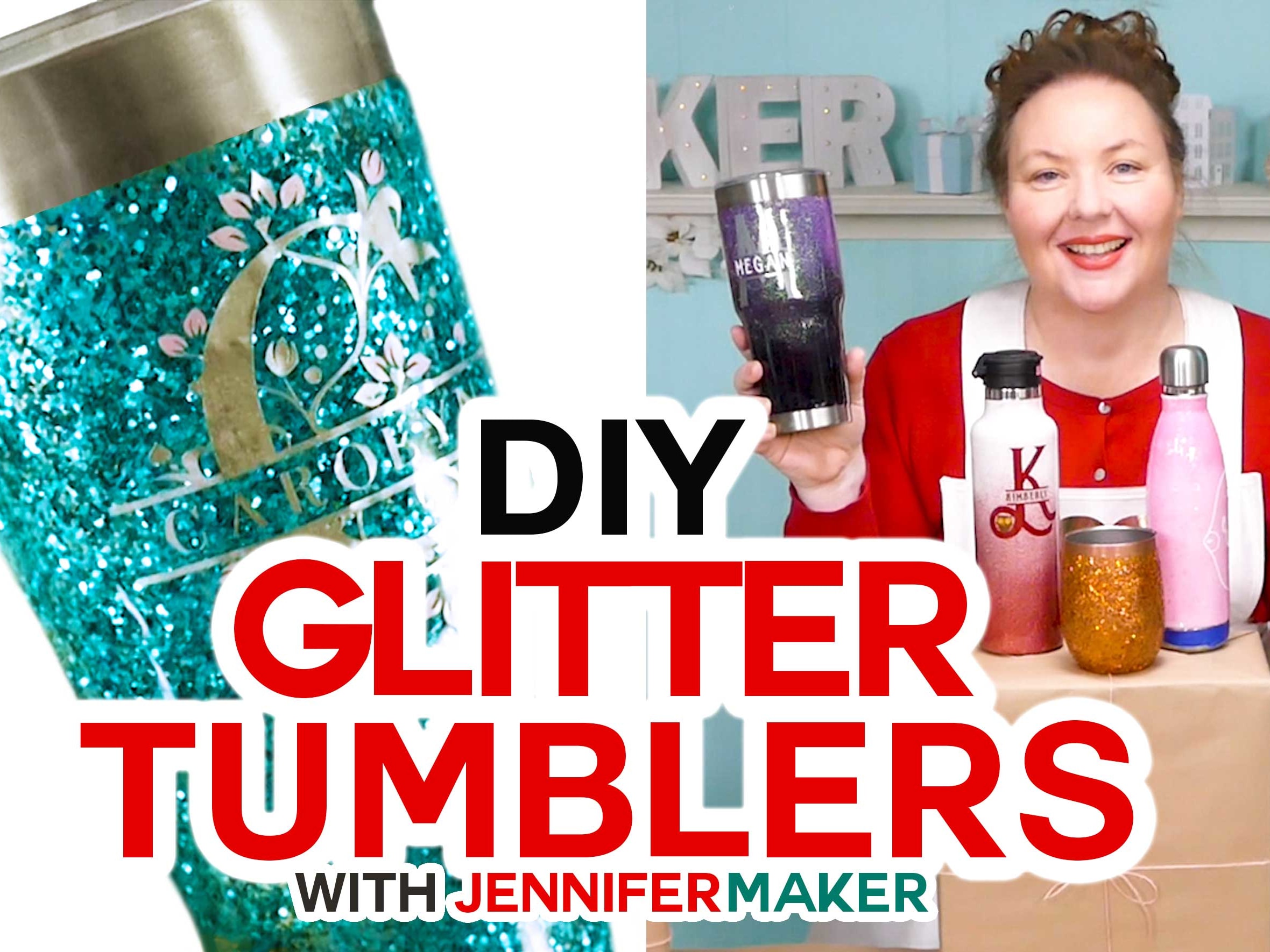 How to apply crystalac glitter glue on a glitter tumbler tutorial! #cr