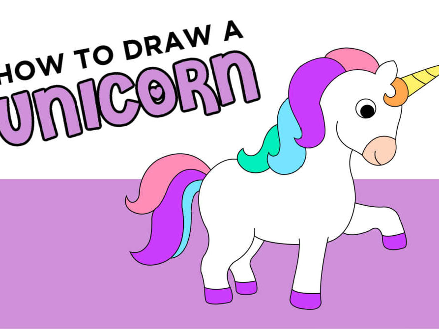 How To Draw a Unicorn Step By Step Tutorial - Made with HAPPY