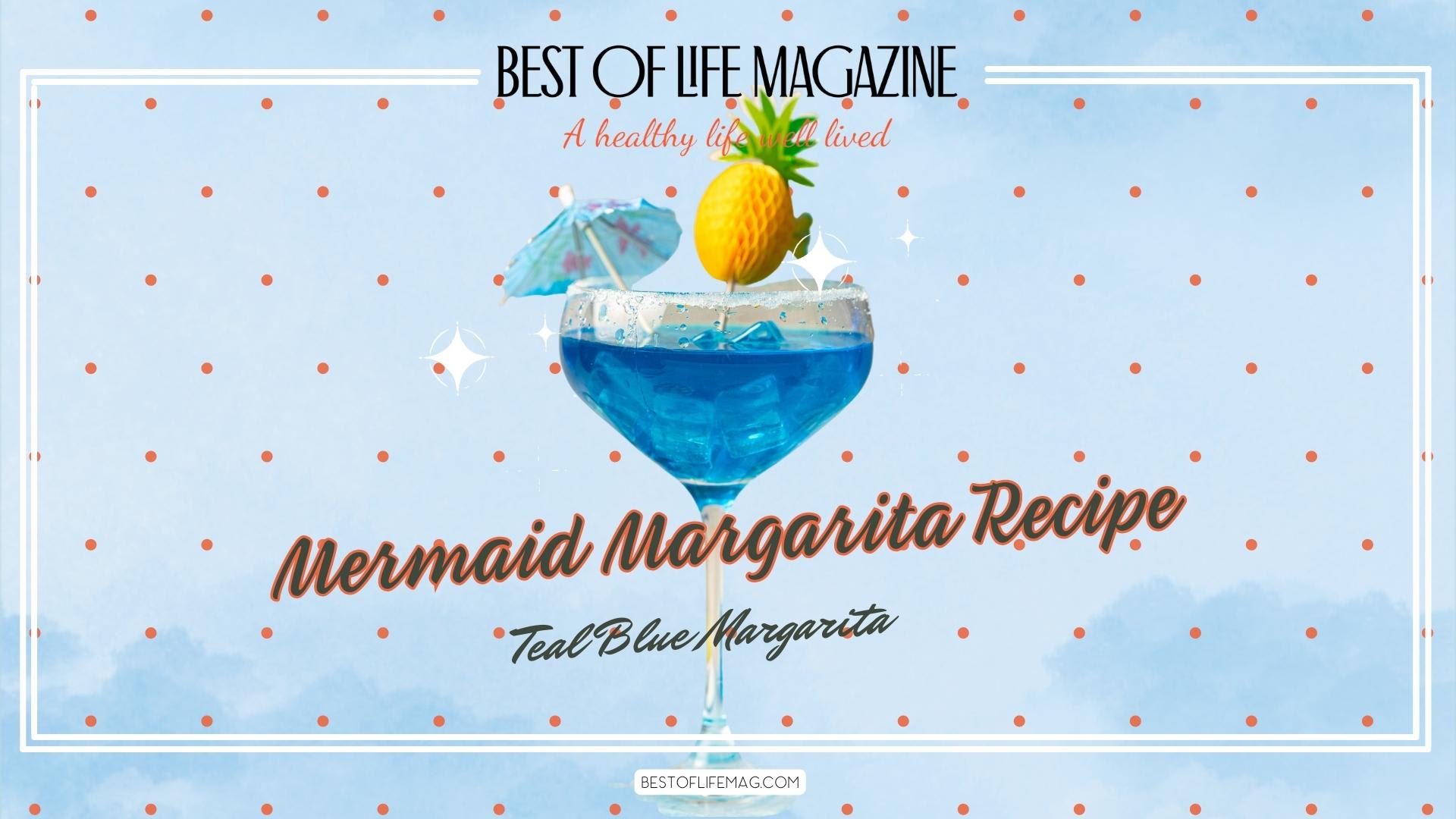 Shimmering Blue Mermaid Water Margarita Recipe - A Grateful Meal